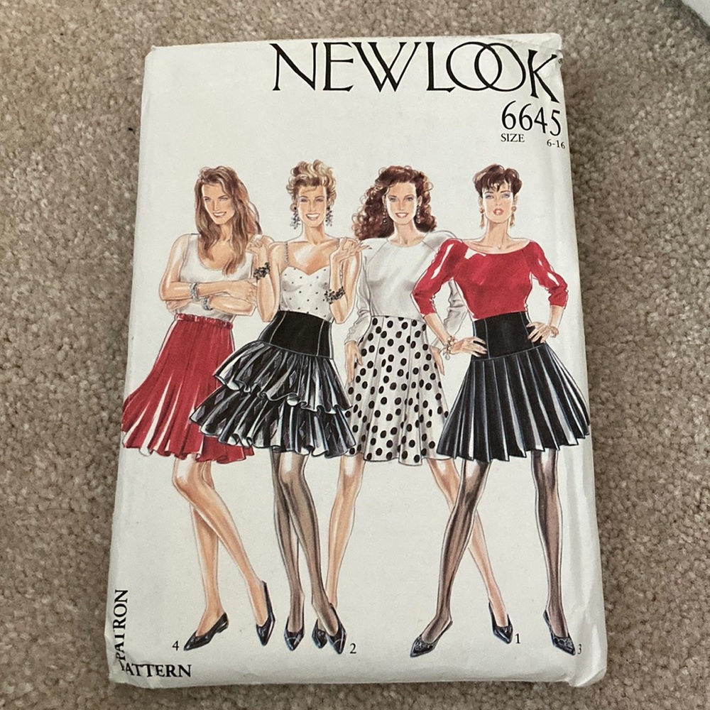 New Look Pattern 6645 Skirts CUT